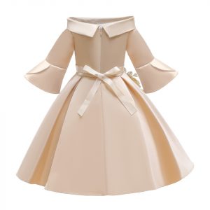 Robe Princesse Manches Longues Champagne