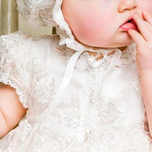 Robe Princesse de baptême longue pour bébé