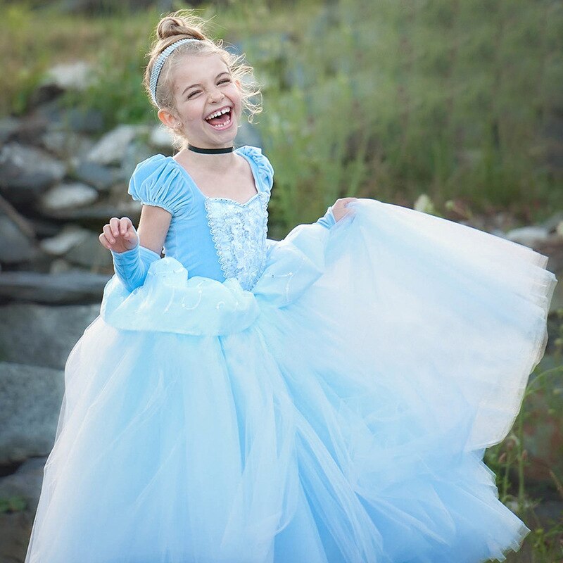 Princesse Raiponce Robe Pour Filles Élégantes Robes Violettes