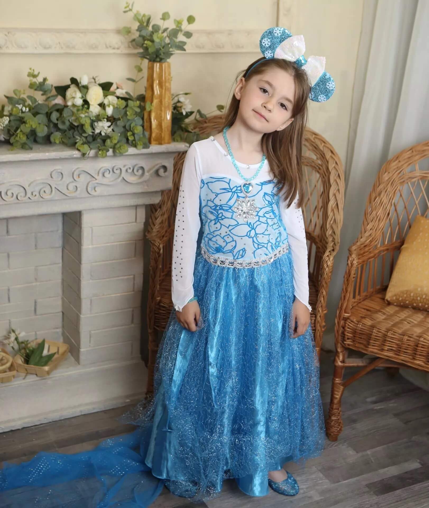 Déguisement princesse bleu fille 8 ans
