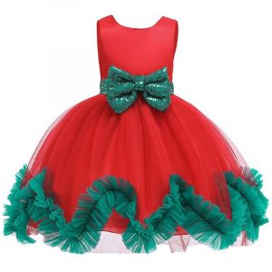 Robe de Noël Princesse Rouge et Verte