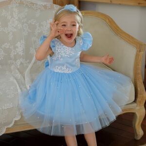 Robe Princesse Bébé Bleu CIel