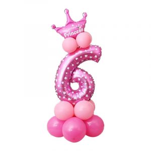 Ballons Princesse Rose Anniversaire 6 Ans