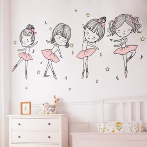Stickers Muraux Petites Danseuses