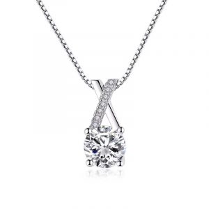 Collier Diamant Forme X