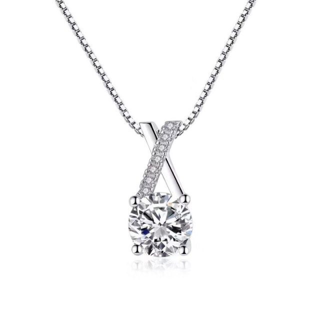 Collier Diamant Forme X