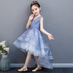 Robe Florale Princesse Bleue pour Fille