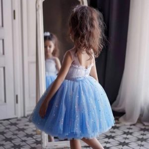 Robe Princesse Bleu Ciel pour Fille