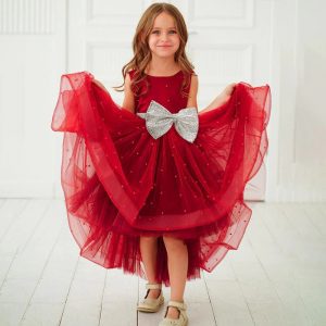 Robe Princesse de Soirée pour Fille Rouge