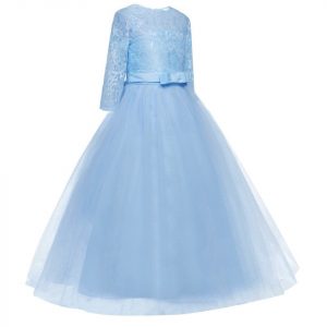 Robe Princesse Fille Bleu Ciel de Cérémonie